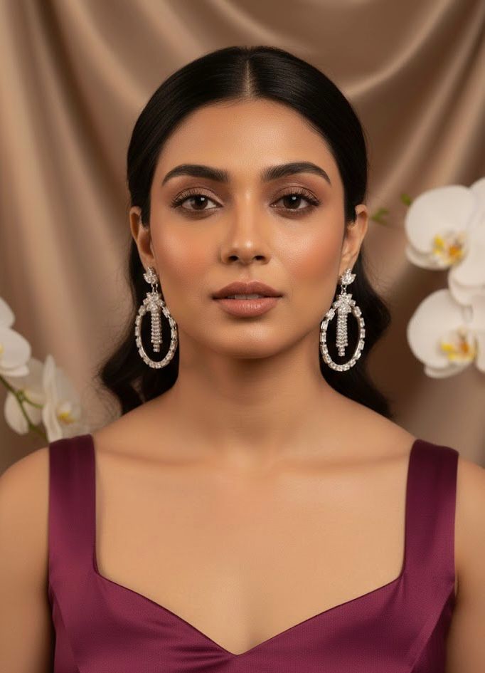 Nayvya Crystal Hoop Earrings